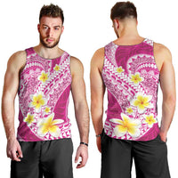 Plumeria Polynesian Pink Glitter Pattern Men Tank Top LT01 - Polynesian Pride