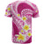 Plumeria Polynesian Pink Glitter Pattern T Shirt