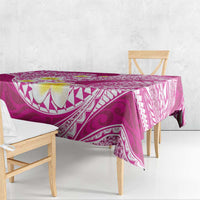 Plumeria Polynesian Pink Glitter Pattern Tablecloth LT01 - Polynesian Pride