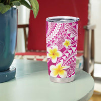 Plumeria Polynesian Pink Glitter Pattern Tumbler Cup LT01 - Polynesian Pride