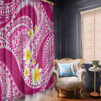 Plumeria Polynesian Pink Glitter Pattern Window Curtain LT01 - Polynesian Pride