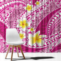 Plumeria Polynesian Pink Glitter Pattern Window Curtain LT01 - Polynesian Pride