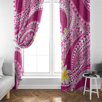 Plumeria Polynesian Pink Glitter Pattern Window Curtain LT01 - Polynesian Pride