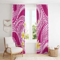 Plumeria Polynesian Pink Glitter Pattern Window Curtain LT01 - Polynesian Pride