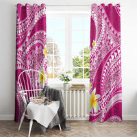 Plumeria Polynesian Pink Glitter Pattern Window Curtain LT01 - Polynesian Pride