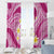 Plumeria Polynesian Pink Glitter Pattern Window Curtain