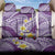 Plumeria Polynesian Purple Glitter Pattern Back Car Seat Cover