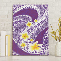 Plumeria Polynesian Purple Glitter Pattern Canvas Wall Art LT01 Without Frame Purple - Polynesian Pride