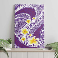 Plumeria Polynesian Purple Glitter Pattern Canvas Wall Art LT01 - Polynesian Pride