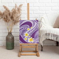 Plumeria Polynesian Purple Glitter Pattern Canvas Wall Art LT01 - Polynesian Pride