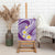 Plumeria Polynesian Purple Glitter Pattern Canvas Wall Art