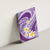 Plumeria Polynesian Purple Glitter Pattern Canvas Wall Art