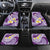 Plumeria Polynesian Purple Glitter Pattern Car Mats