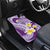 Plumeria Polynesian Purple Glitter Pattern Car Mats