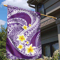 Plumeria Polynesian Purple Glitter Pattern Garden Flag LT01 - Polynesian Pride