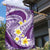 Plumeria Polynesian Purple Glitter Pattern Garden Flag