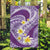 Plumeria Polynesian Purple Glitter Pattern Garden Flag