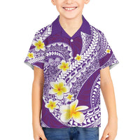 Plumeria Polynesian Purple Glitter Pattern Hawaiian Shirt LT01 - Polynesian Pride