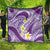 Plumeria Polynesian Purple Glitter Pattern Quilt