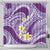 Plumeria Polynesian Purple Glitter Pattern Shower Curtain