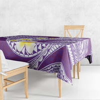 Plumeria Polynesian Purple Glitter Pattern Tablecloth LT01 - Polynesian Pride