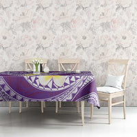 Plumeria Polynesian Purple Glitter Pattern Tablecloth LT01 - Polynesian Pride