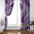 Plumeria Polynesian Purple Glitter Pattern Window Curtain