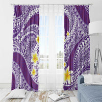 Plumeria Polynesian Purple Glitter Pattern Window Curtain LT01 - Polynesian Pride