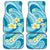 Plumeria Polynesian Sky Blue Glitter Pattern Car Mats