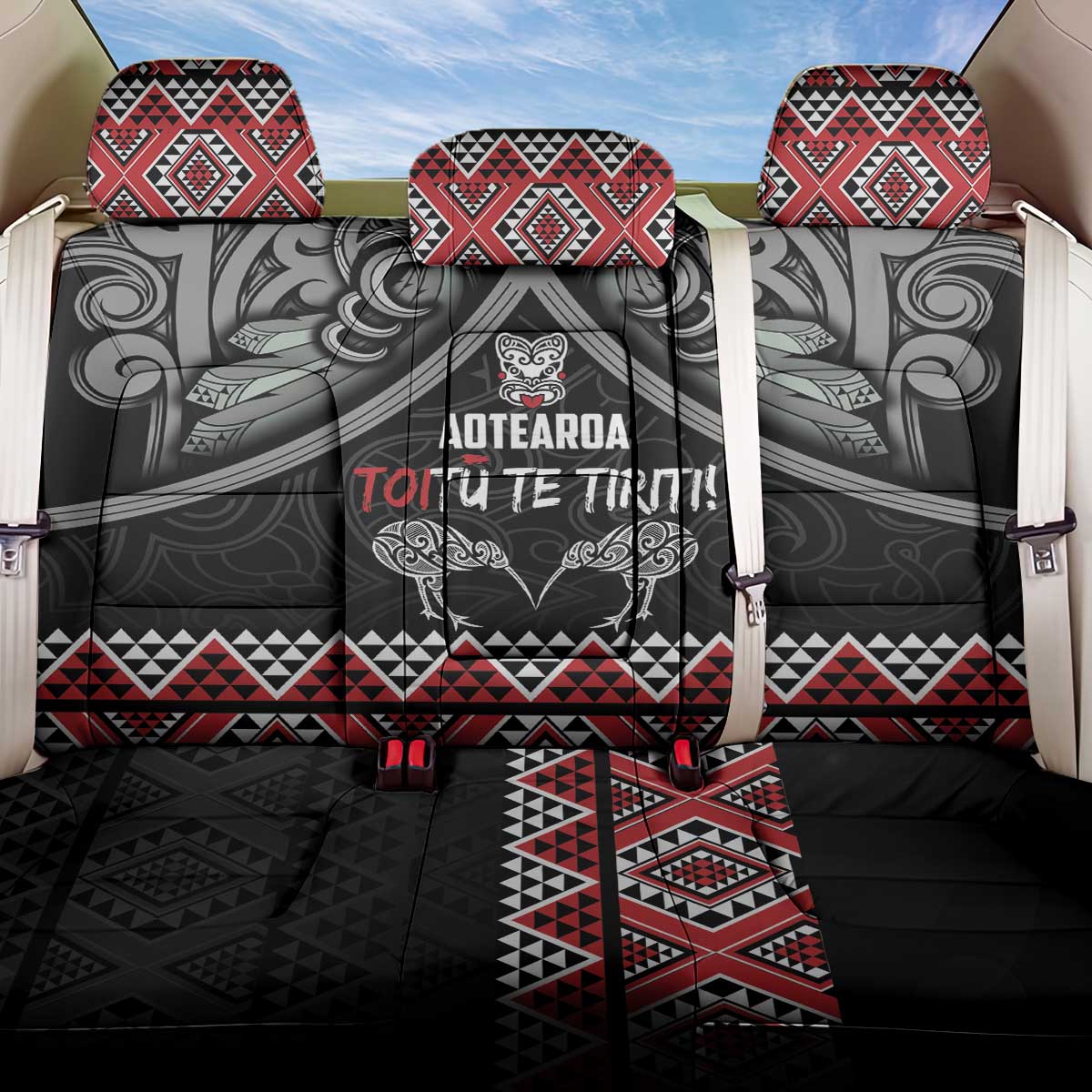 Aotearoa Toitu Te Tiriti Waitangi Back Car Seat Cover Proud To Be Maori