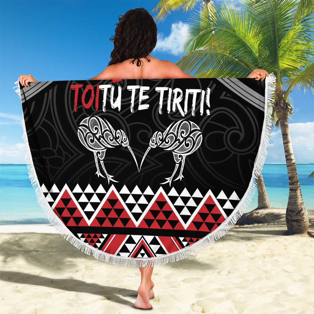 Aotearoa Toitu Te Tiriti Waitangi Beach Blanket Proud To Be Maori LT01 - Polynesian Pride