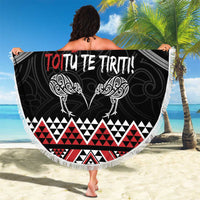 Aotearoa Toitu Te Tiriti Waitangi Beach Blanket Proud To Be Maori LT01 - Polynesian Pride