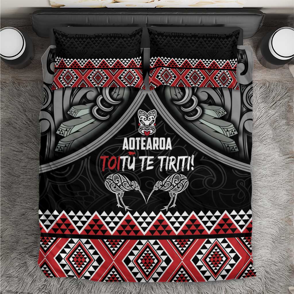 Aotearoa Toitu Te Tiriti Waitangi Bedding Set Proud To Be Maori