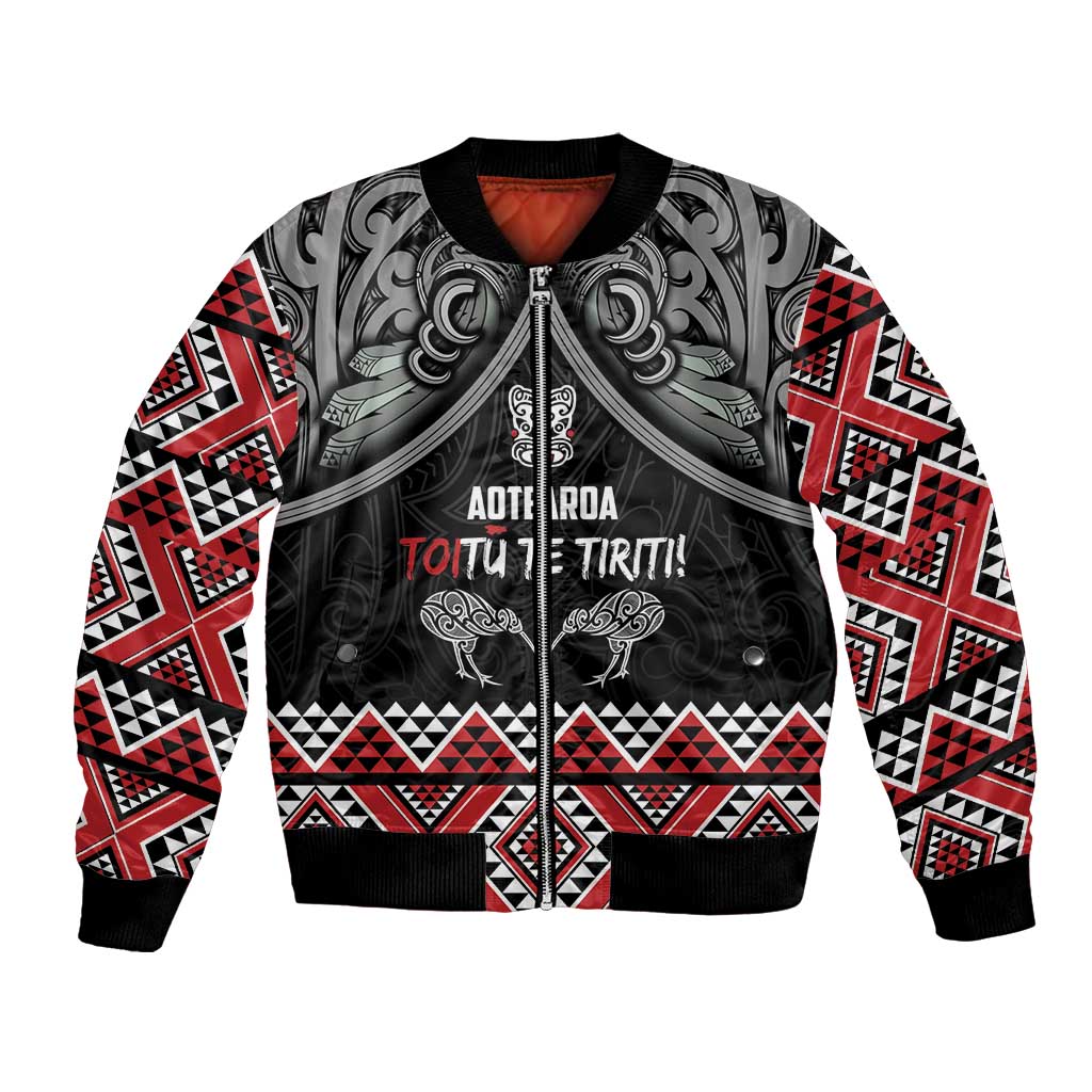 Aotearoa Toitu Te Tiriti Waitangi Bomber Jacket Proud To Be Maori