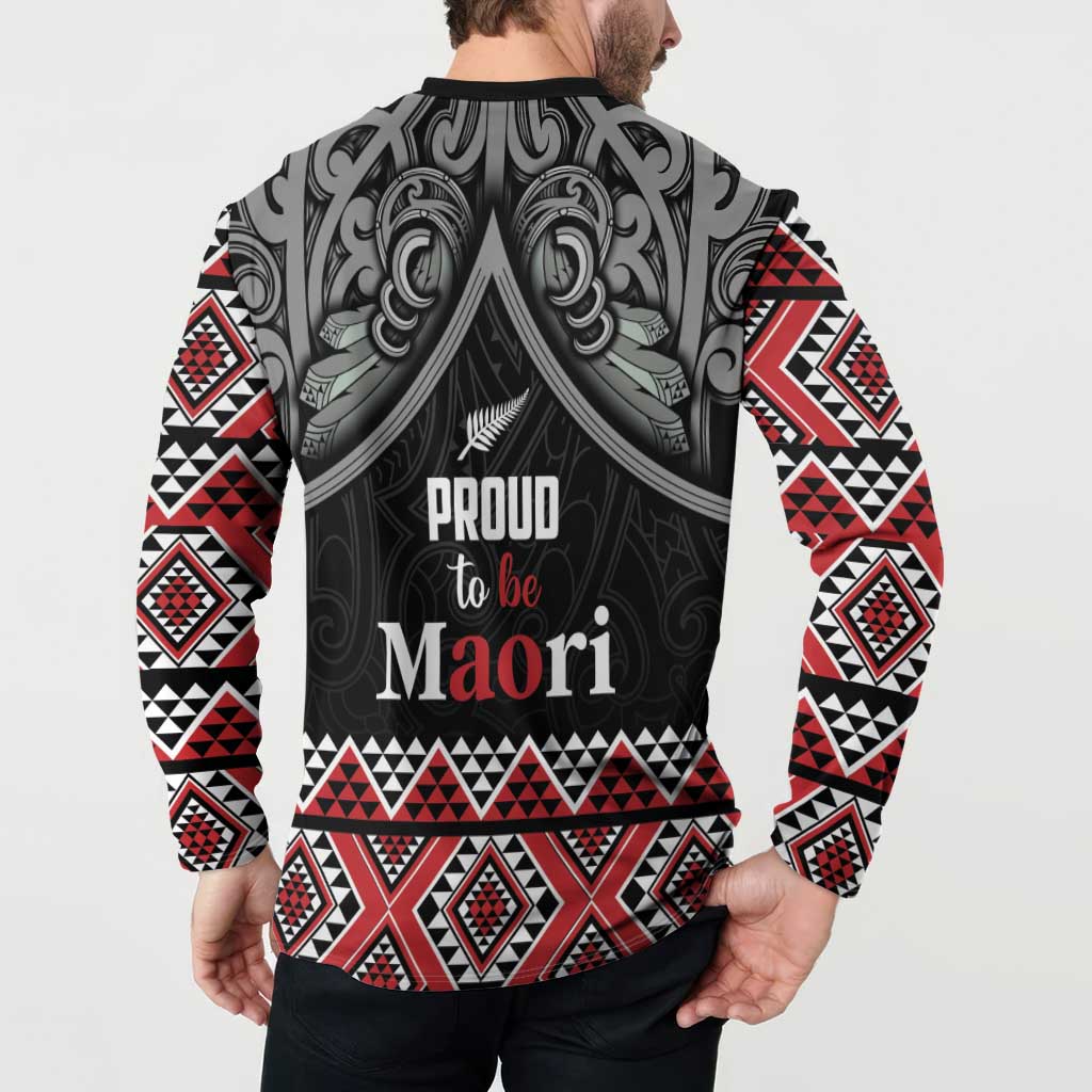 Aotearoa Toitu Te Tiriti Waitangi Button Sweatshirt Proud To Be Maori LT01 - Polynesian Pride