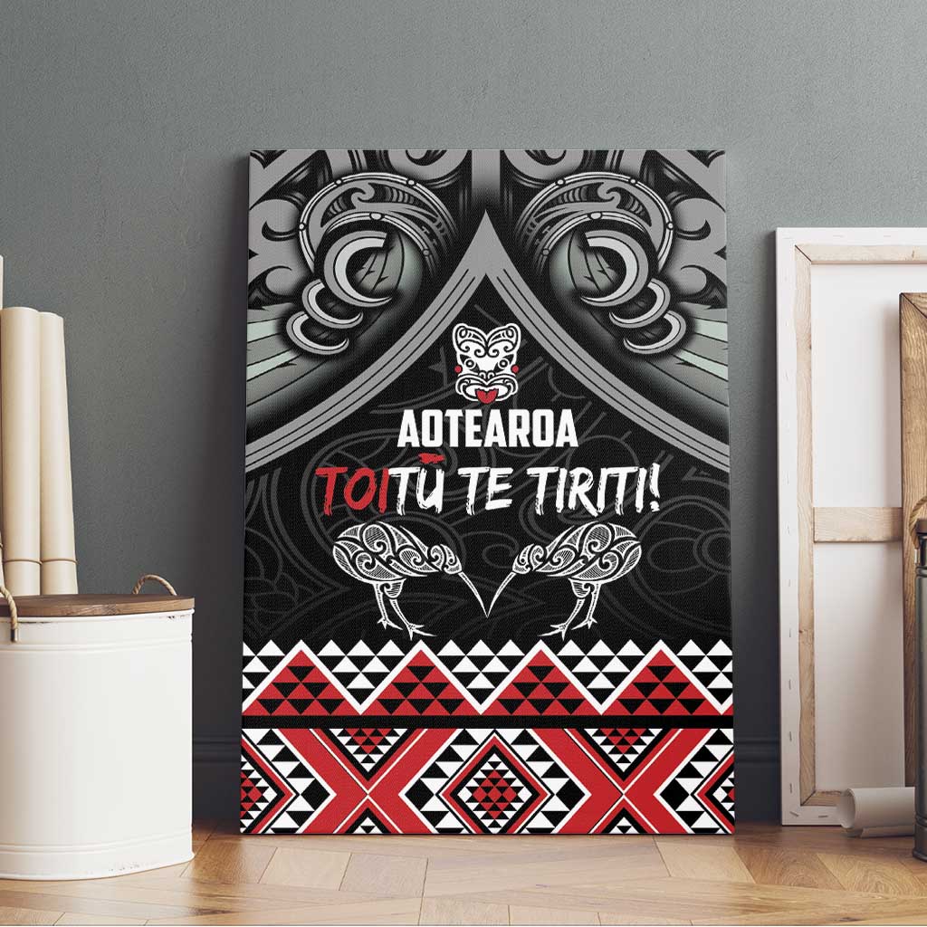 Aotearoa Toitu Te Tiriti Waitangi Canvas Wall Art Proud To Be Maori LT01 - Polynesian Pride