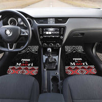 Aotearoa Toitu Te Tiriti Waitangi Car Mats Proud To Be Maori LT01 Set 2pcs - Front Black - Polynesian Pride