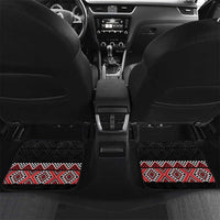 Aotearoa Toitu Te Tiriti Waitangi Car Mats Proud To Be Maori LT01 Set 2pcs - Back Black - Polynesian Pride