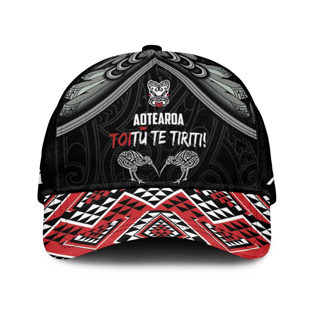 Aotearoa Toitu Te Tiriti Waitangi Classic Cap Proud To Be Maori LT01 Universal Fit Black - Polynesian Pride