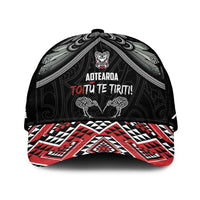 Aotearoa Toitu Te Tiriti Waitangi Classic Cap Proud To Be Maori LT01 Universal Fit Black - Polynesian Pride