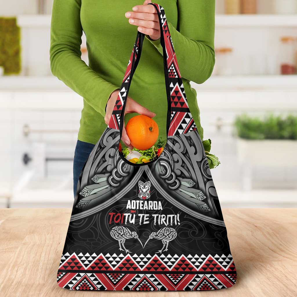 Aotearoa Toitu Te Tiriti Waitangi Grocery Bag Proud To Be Maori LT01 - Polynesian Pride