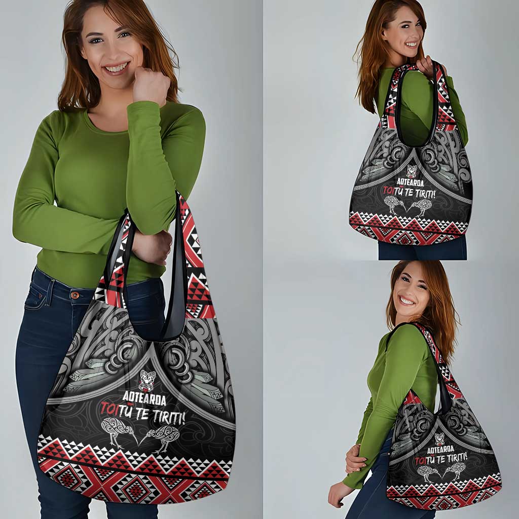 Aotearoa Toitu Te Tiriti Waitangi Grocery Bag Proud To Be Maori LT01 - Polynesian Pride