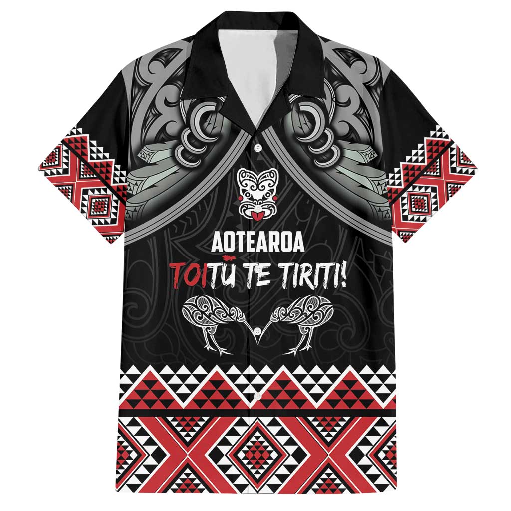 Aotearoa Toitu Te Tiriti Waitangi Hawaiian Shirt Proud To Be Maori LT01 Black - Polynesian Pride