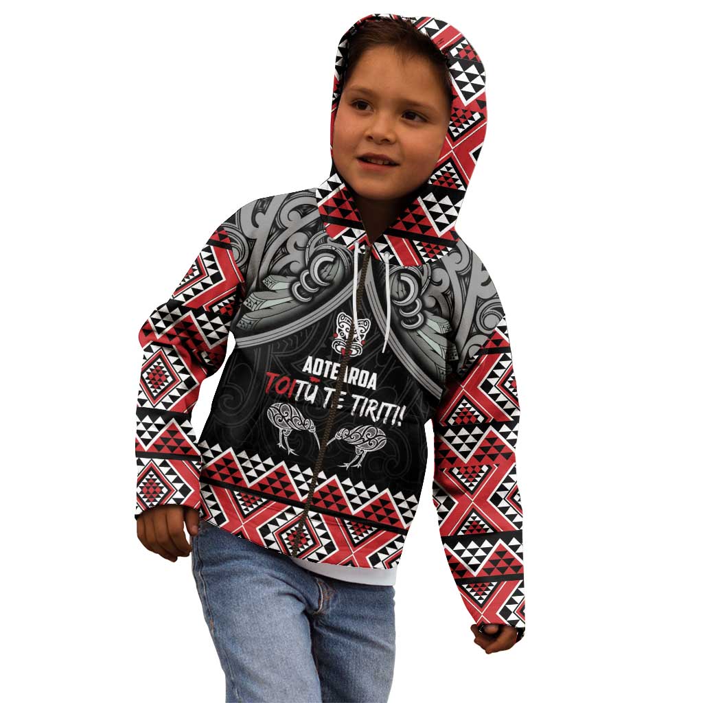 Aotearoa Toitu Te Tiriti Waitangi Kid Hoodie Proud To Be Maori