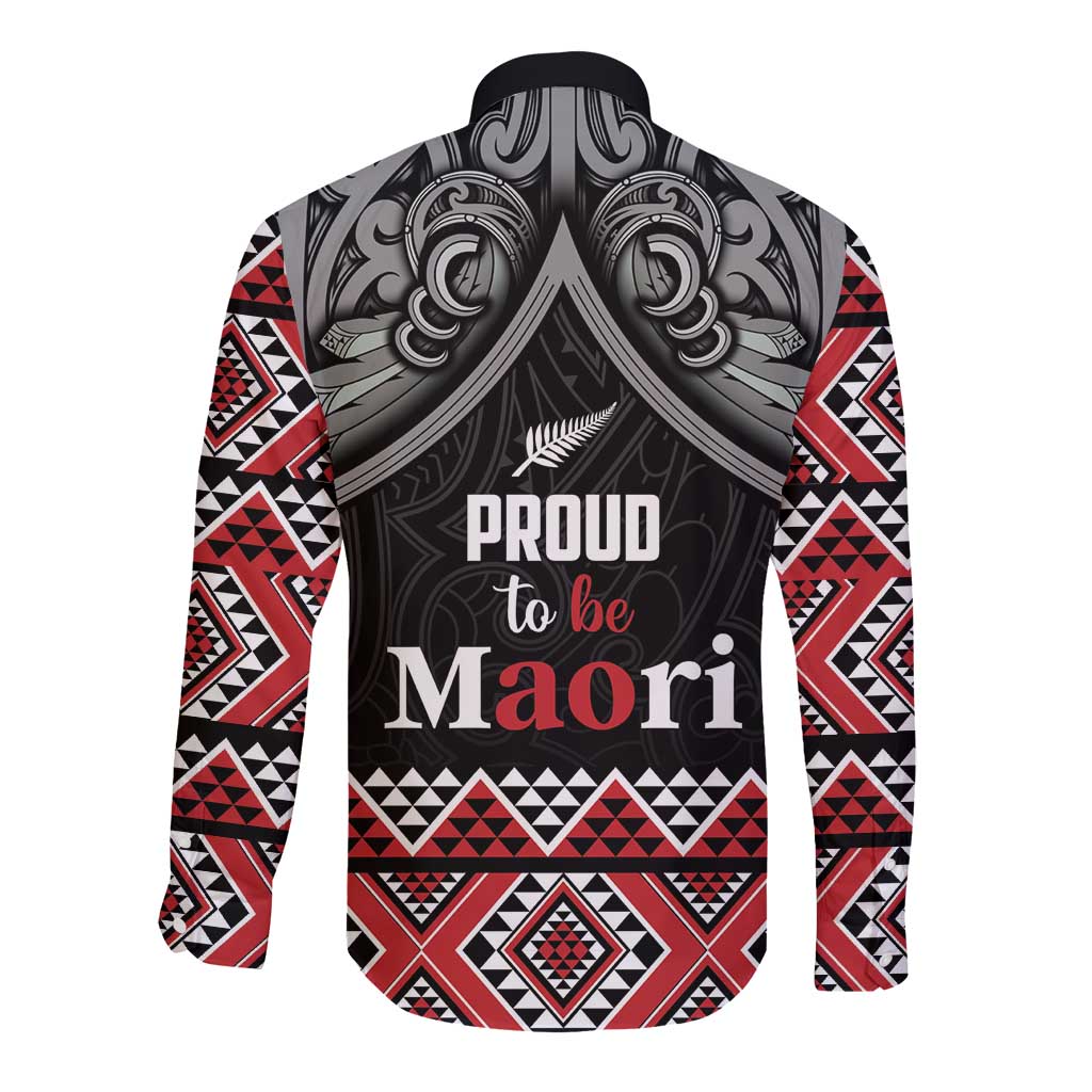 Aotearoa Toitu Te Tiriti Waitangi Long Sleeve Button Shirt Proud To Be Maori LT01 - Polynesian Pride