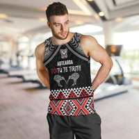Aotearoa Toitu Te Tiriti Waitangi Men Tank Top Proud To Be Maori LT01 Black - Polynesian Pride