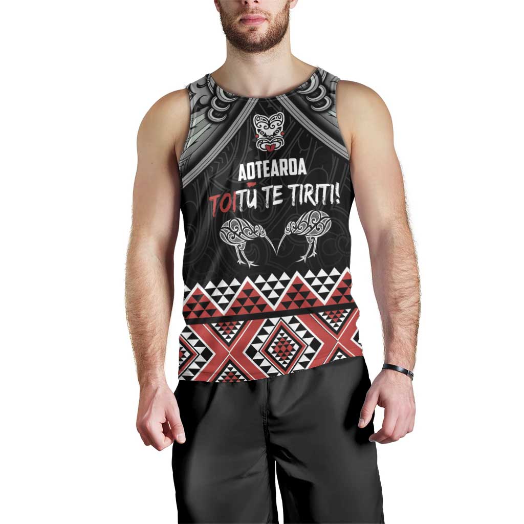 Aotearoa Toitu Te Tiriti Waitangi Men Tank Top Proud To Be Maori LT01 - Polynesian Pride