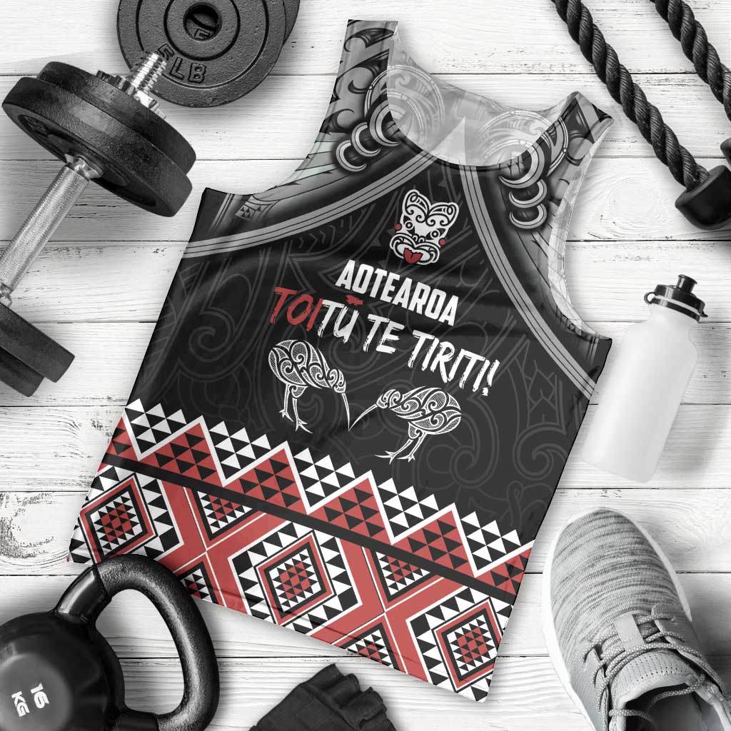 Aotearoa Toitu Te Tiriti Waitangi Men Tank Top Proud To Be Maori LT01 - Polynesian Pride