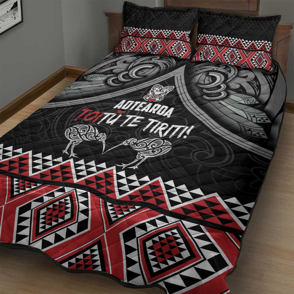 Aotearoa Toitu Te Tiriti Waitangi Quilt Bed Set Proud To Be Maori LT01 - Polynesian Pride