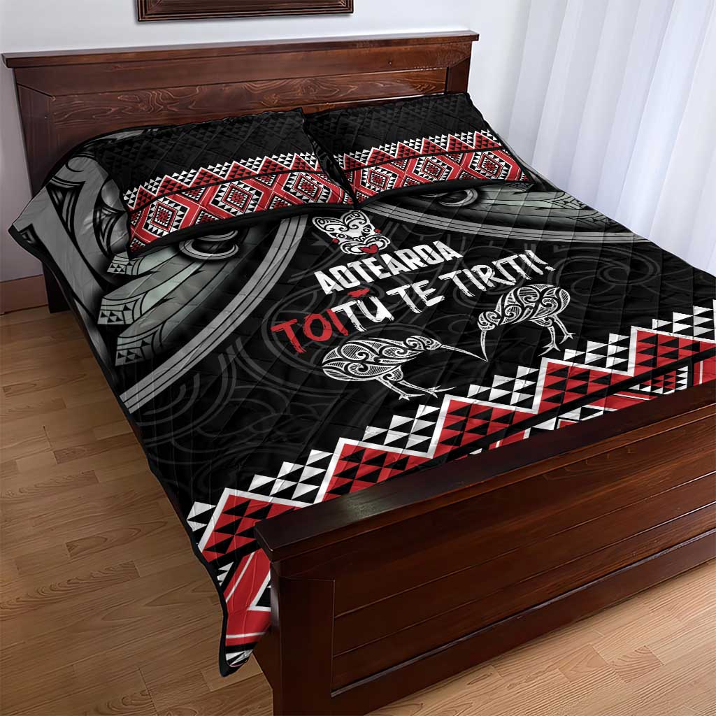 Aotearoa Toitu Te Tiriti Waitangi Quilt Bed Set Proud To Be Maori LT01 - Polynesian Pride